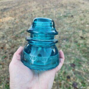 Hemingray 42 Aqua Glass Insulator - Vintage Utility Collectible